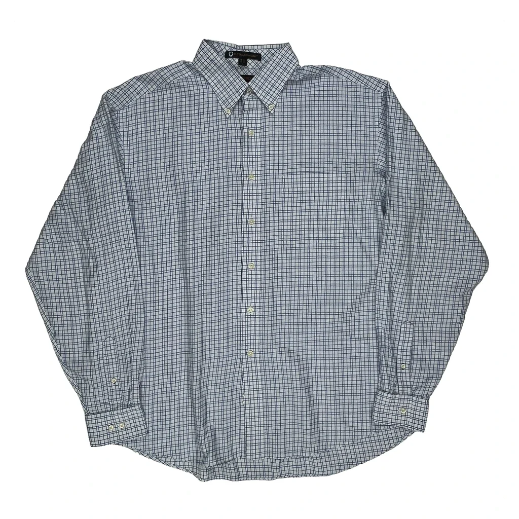 Tommy Hilfiger Checked Shirt - Large Blue Cotton