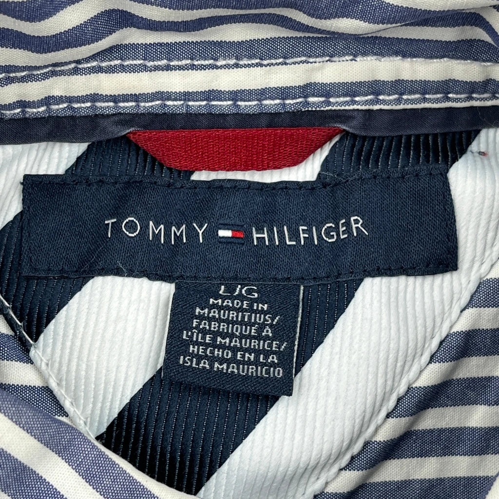 Tommy Hilfiger Striped Shirt - Large Blue Cotton - Image 3