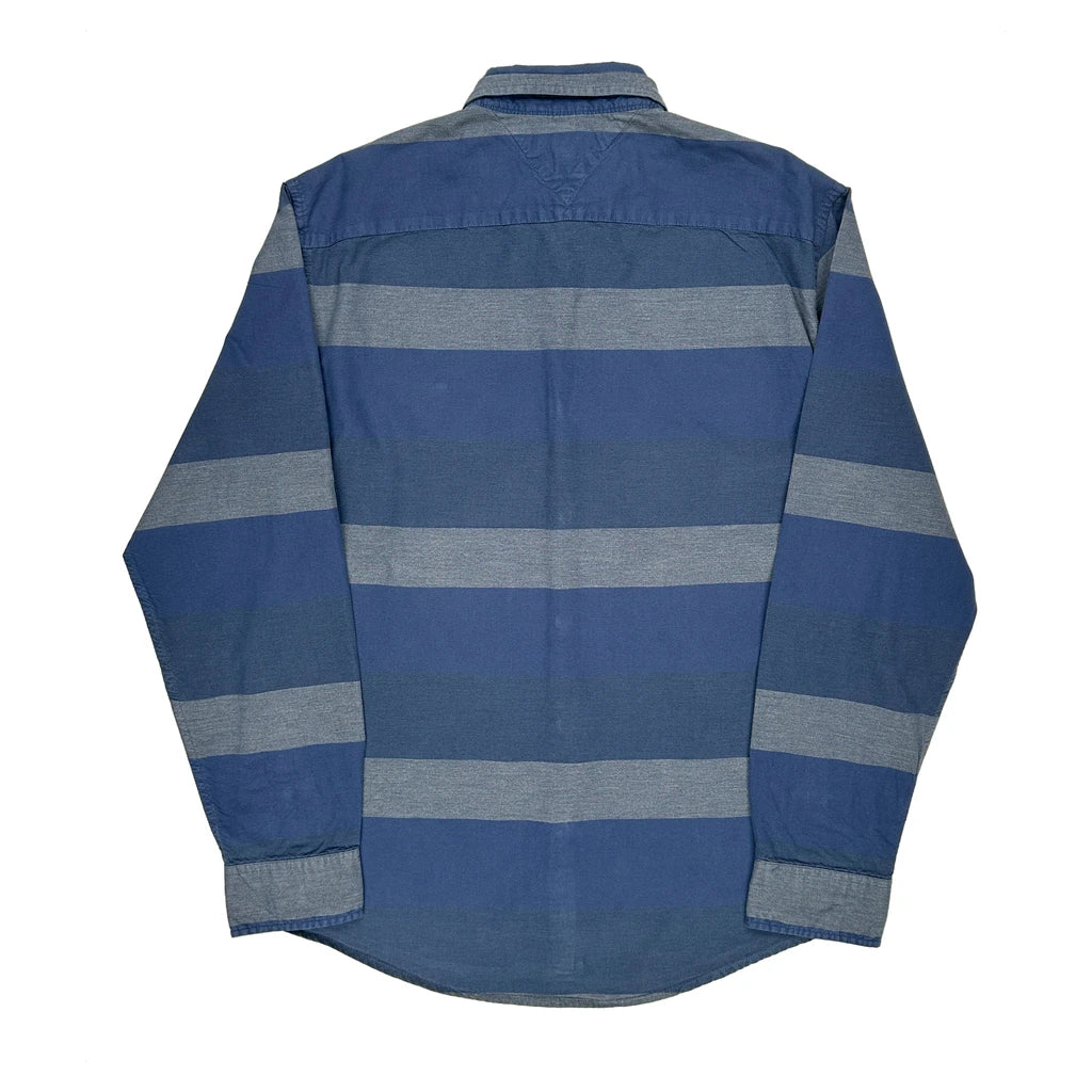 Tommy Hilfiger Striped Shirt - Large Blue Cotton - Image 2