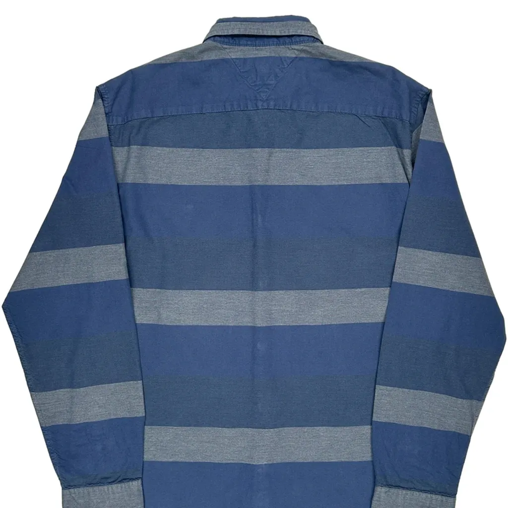 Tommy Hilfiger Striped Shirt - Large Blue Cotton - Image 7