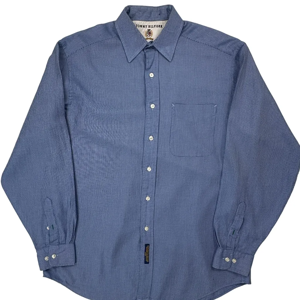 Tommy Hilfiger Shirt - Large Blue Cotton - Image 5