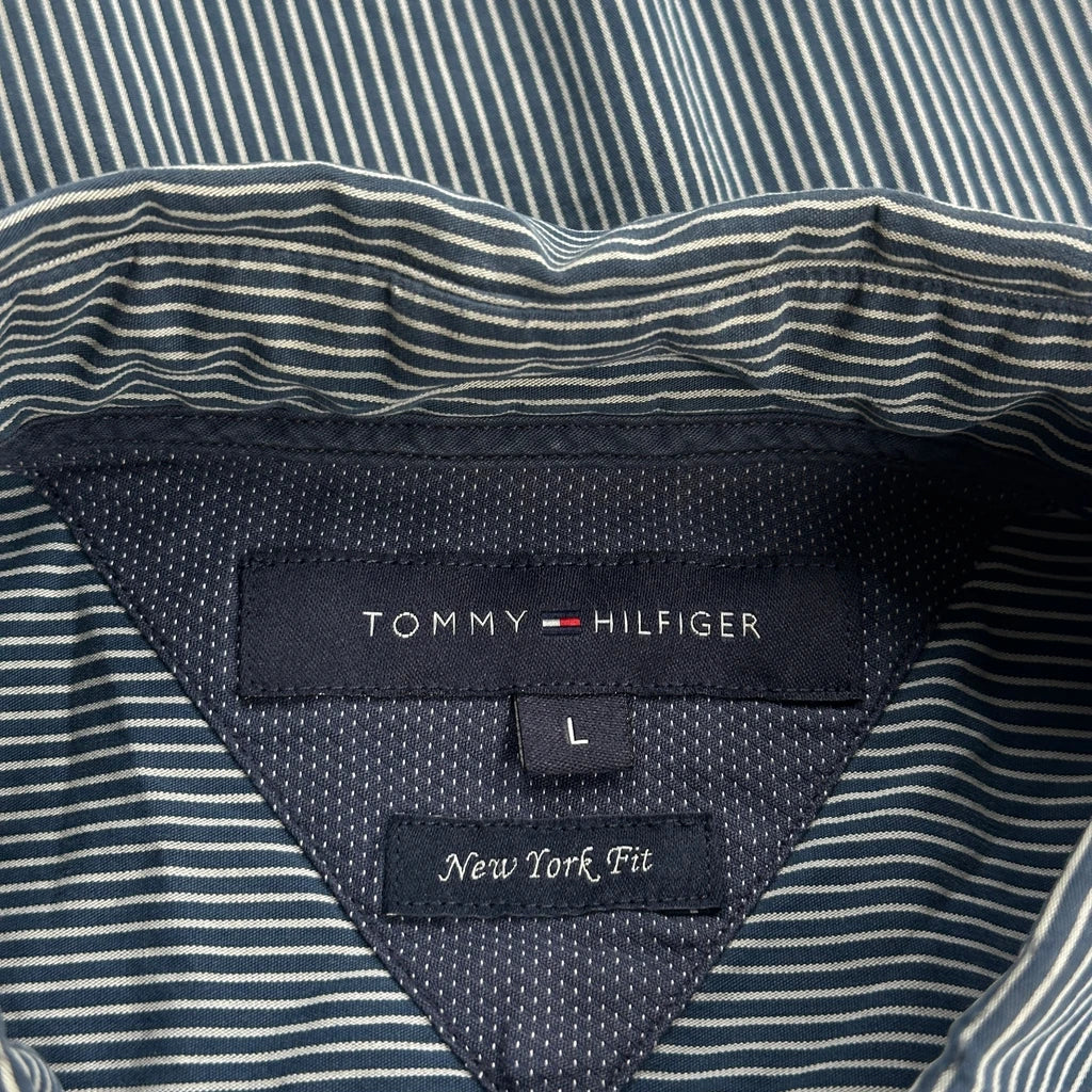 Tommy Hilfiger Striped Shirt - Large Blue Cotton - Image 3