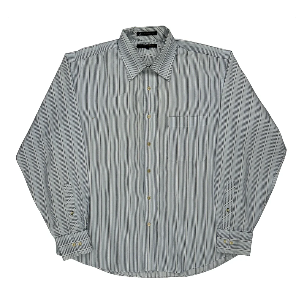 Tommy Hilfiger Striped Shirt - Large Blue Cotton