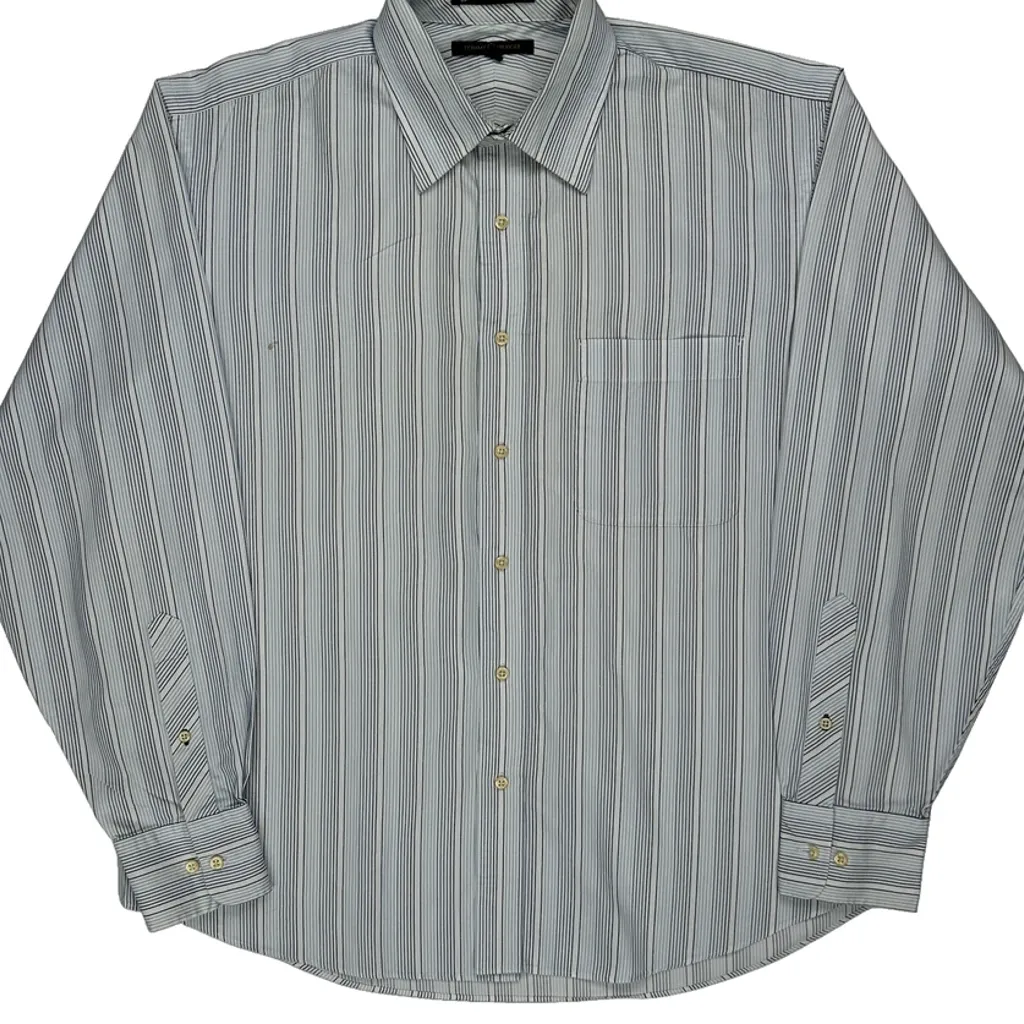 Tommy Hilfiger Striped Shirt - Large Blue Cotton - Image 5