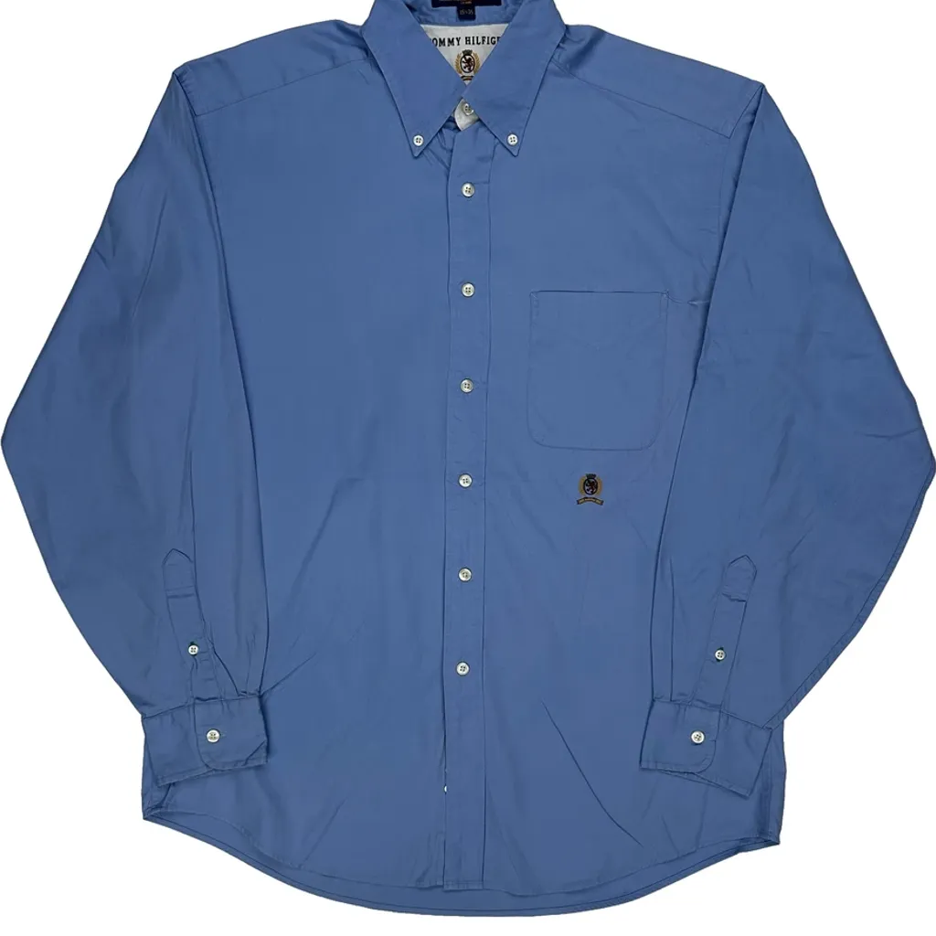 Tommy Hilfiger Shirt - Medium Blue Cotton - Image 4