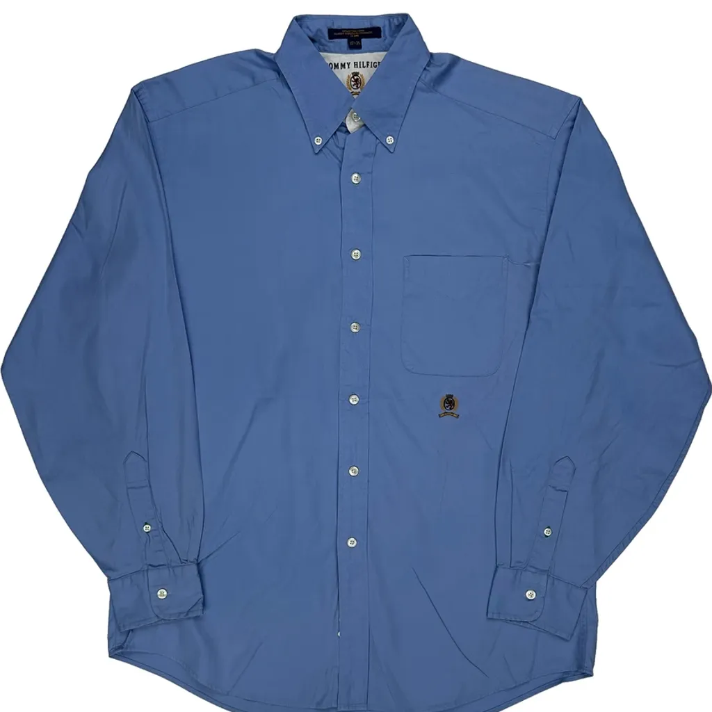 Tommy Hilfiger Shirt - Medium Blue Cotton - Image 5