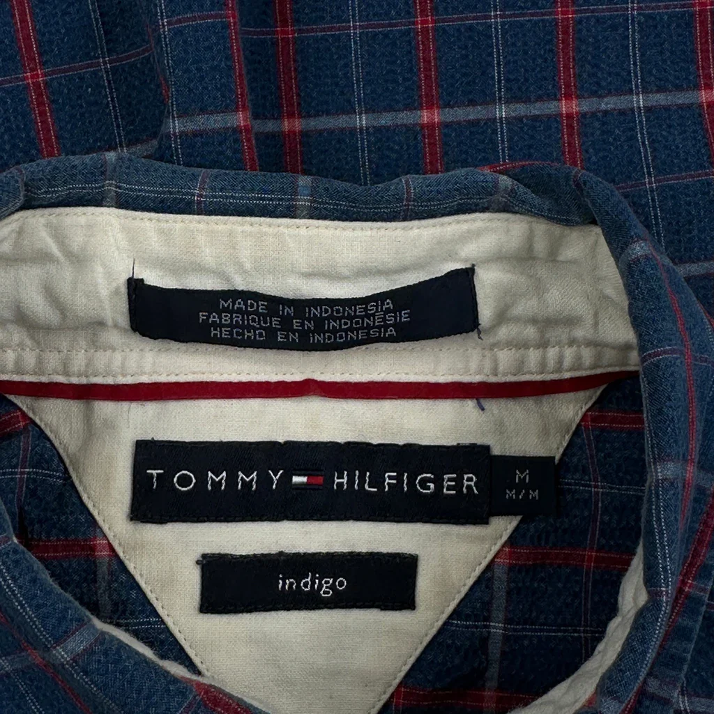 Tommy Hilfiger Checked Shirt - Medium Blue Cotton - Image 3