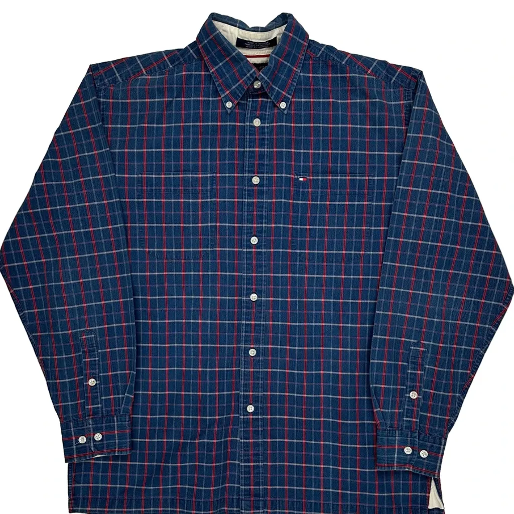 Tommy Hilfiger Checked Shirt - Medium Blue Cotton - Image 4