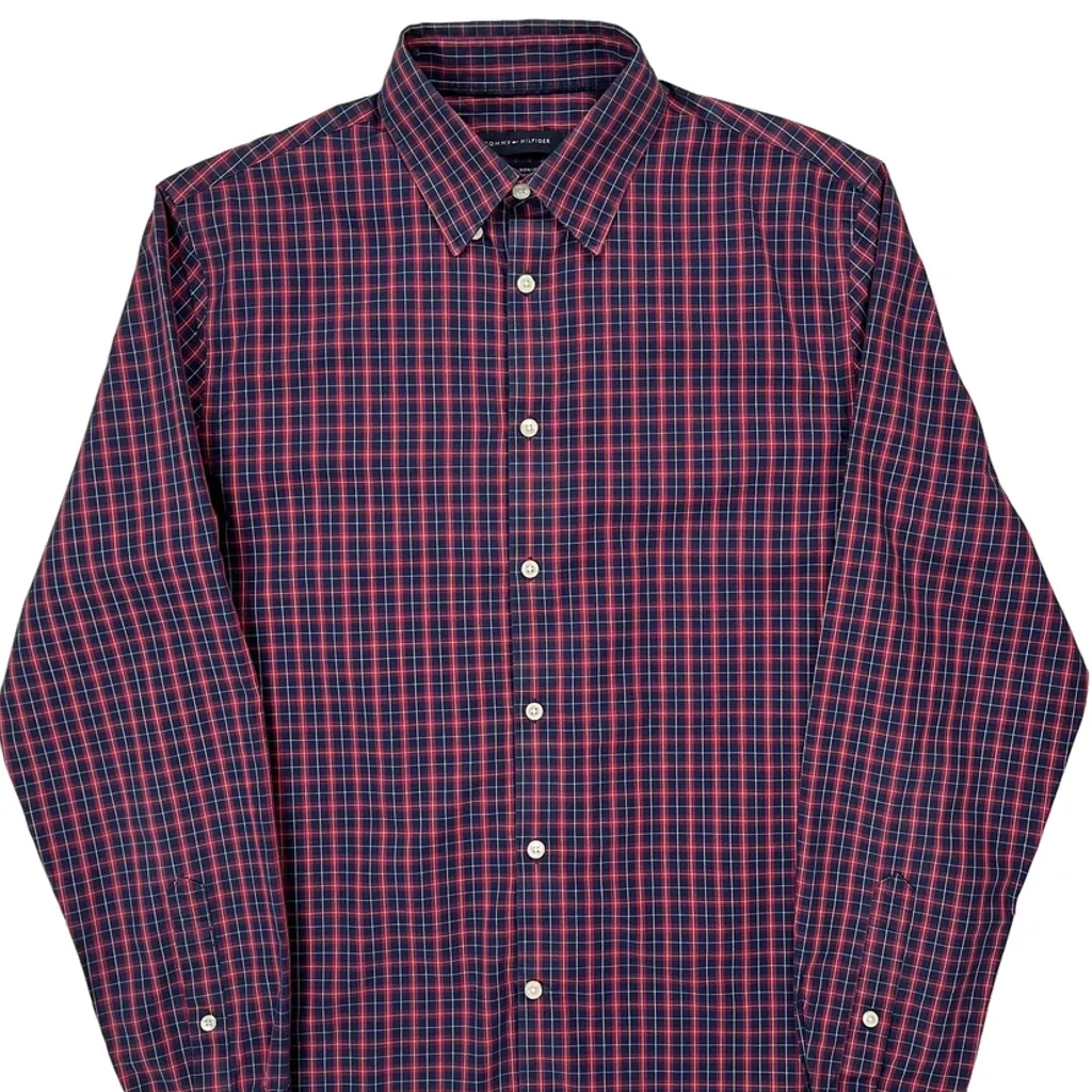 Tommy Hilfiger Checked Shirt - Medium Blue Cotton - Image 5