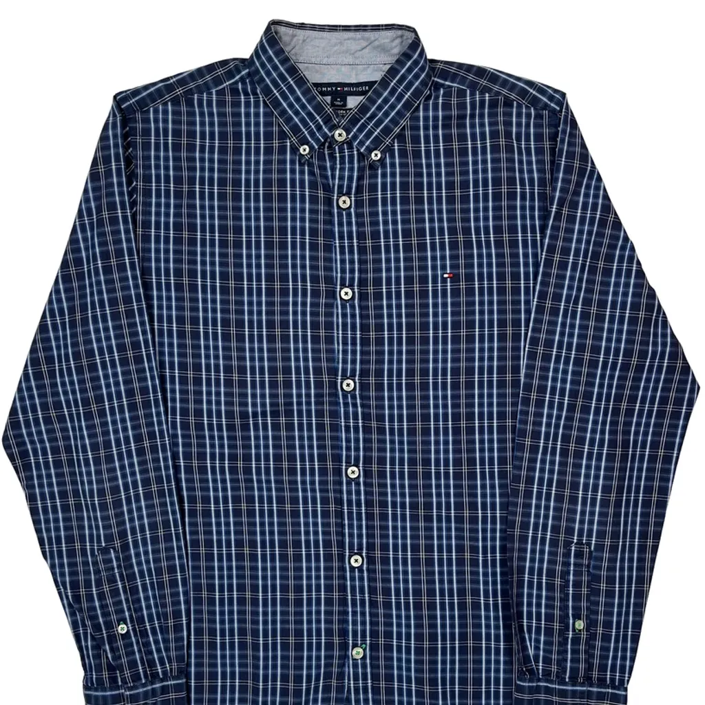 Tommy Hilfiger Checked Shirt - Medium Blue Cotton - Image 4