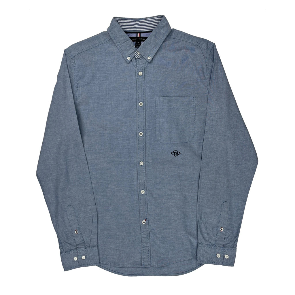 Tommy Hilfiger Slim Fit Shirt - Medium Blue Cotton
