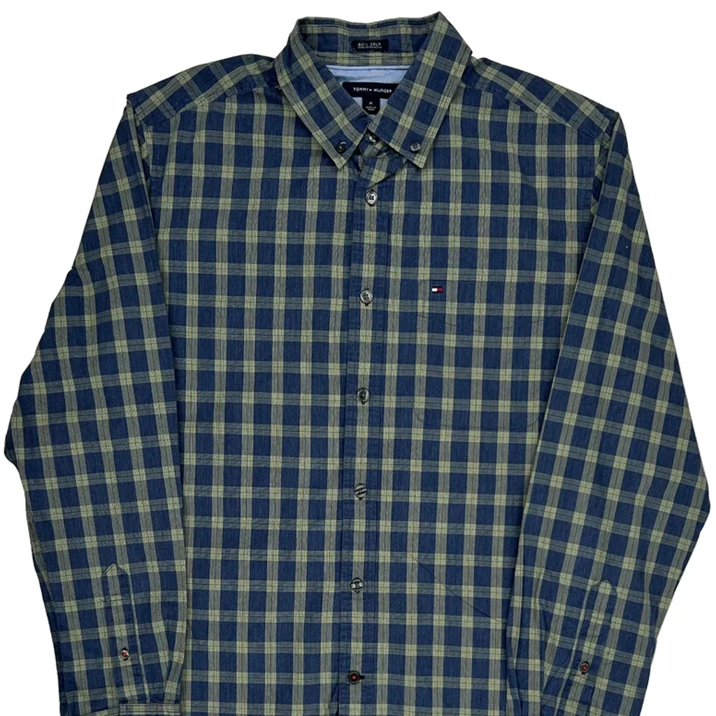 Tommy Hilfiger Checked Shirt - Medium Blue Cotton - Image 5