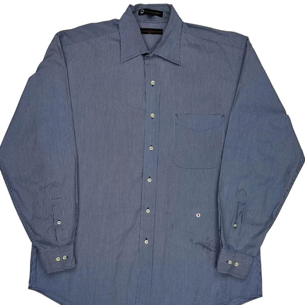 Tommy Hilfiger Shirt - Medium Blue Cotton - Image 5