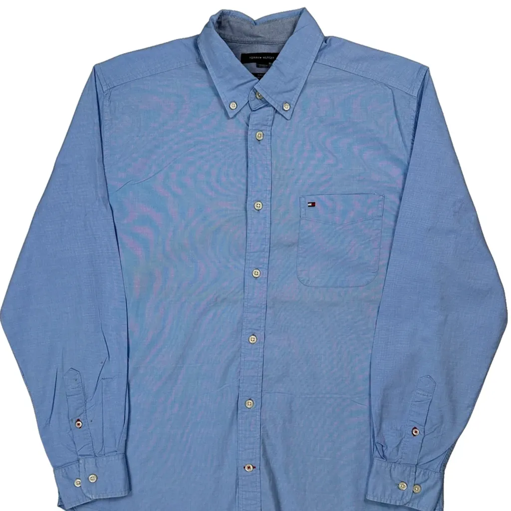 Tommy Hilfiger Shirt - Medium Blue Cotton - Image 5