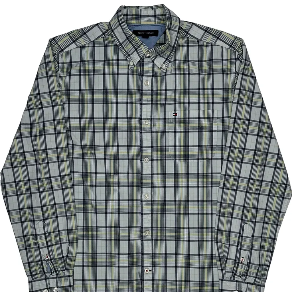 Tommy Hilfiger Checked Shirt - Medium Blue Cotton - Image 5