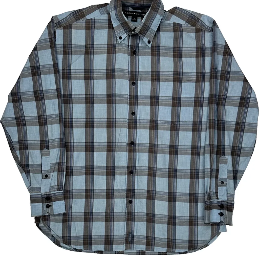 Tommy Hilfiger Checked Shirt - Medium Blue Cotton - Image 4
