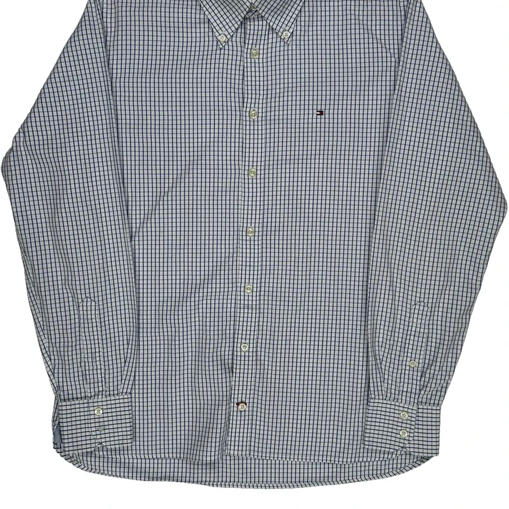 Tommy Hilfiger Checked Shirt - Medium Blue Cotton - Image 5