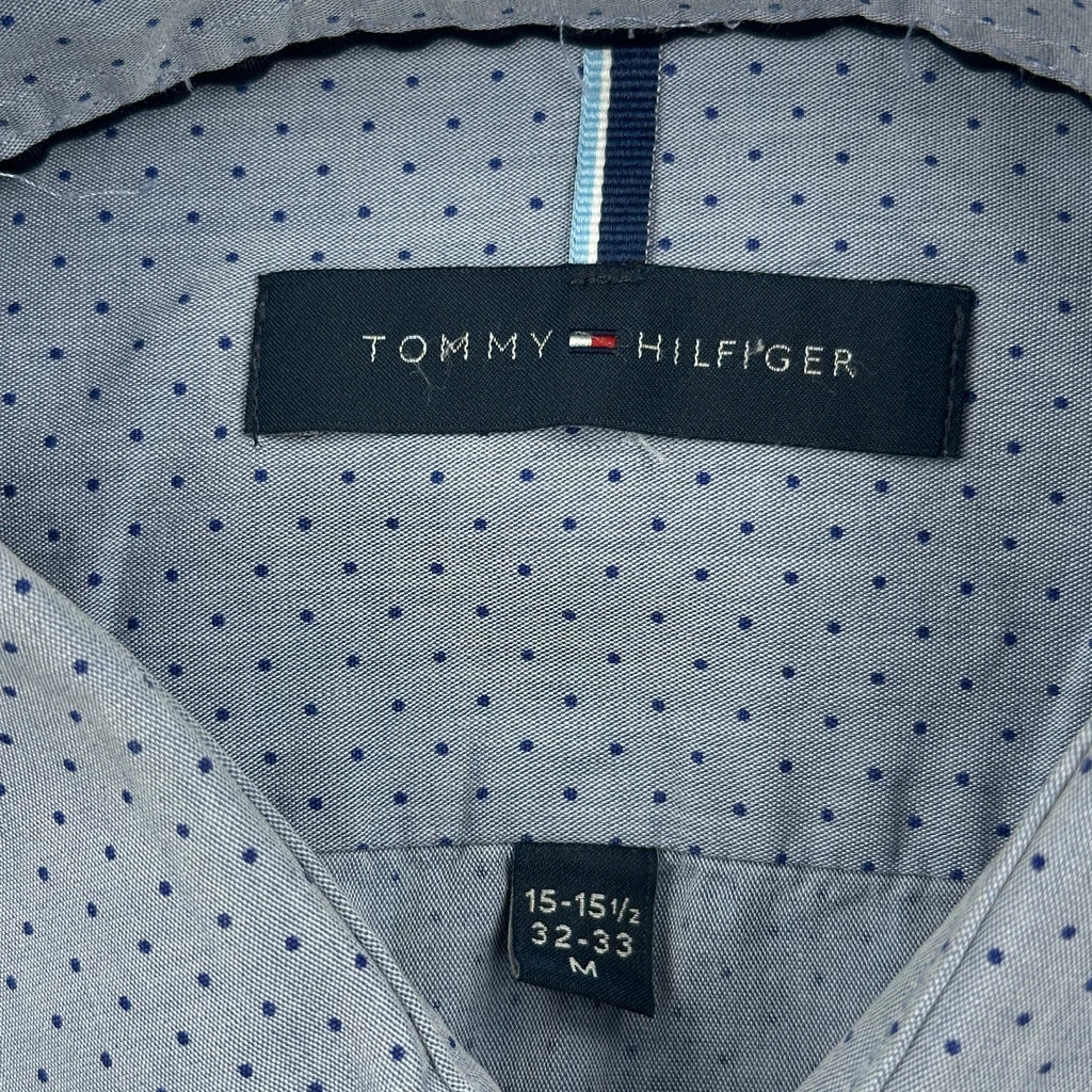 Tommy Hilfiger Polka Dot Shirt - Medium Blue Cotton - Image 3