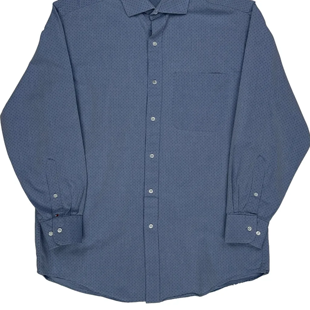 Tommy Hilfiger Polka Dot Shirt - Medium Blue Cotton - Image 5