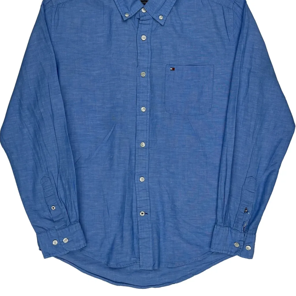 Tommy Hilfiger Shirt - Medium Blue Cotton - Image 5