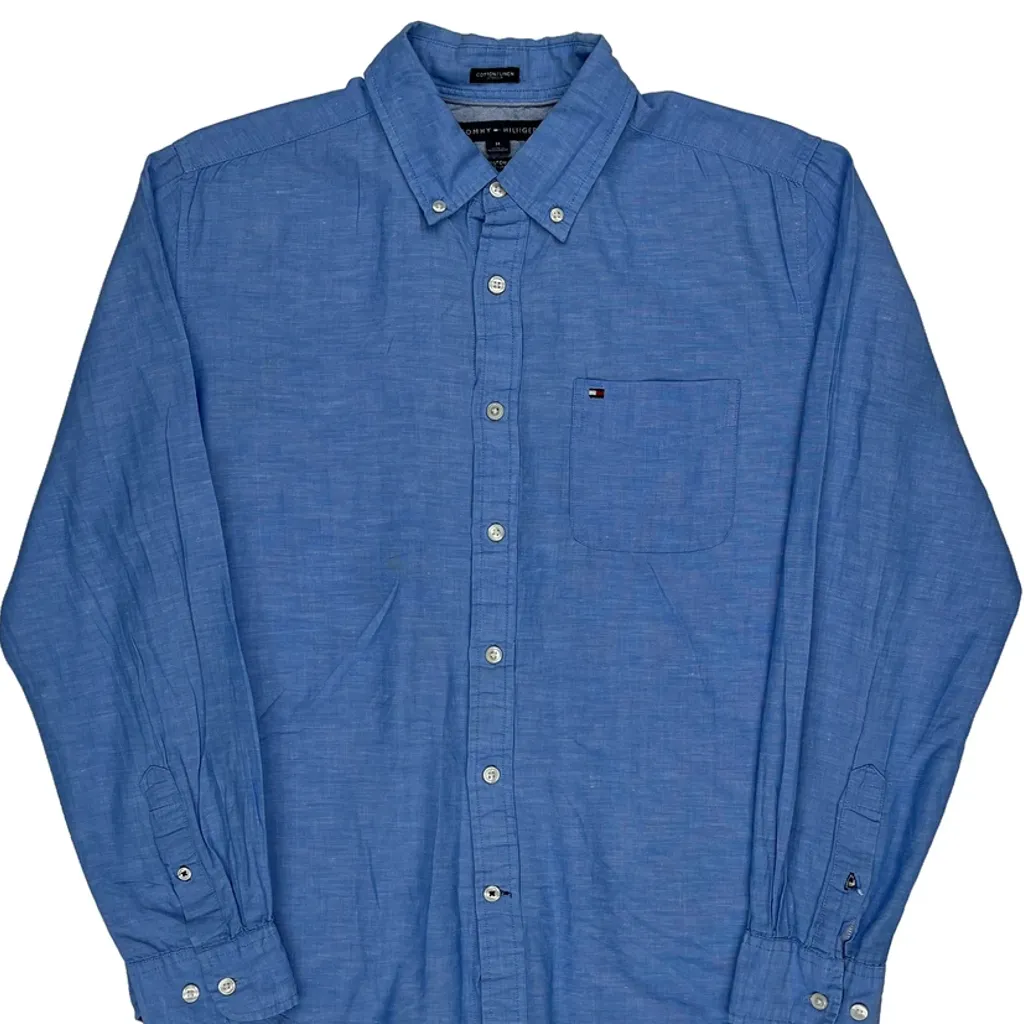 Tommy Hilfiger Shirt - Medium Blue Cotton - Image 6