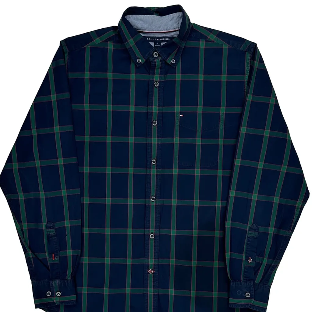 Tommy Hilfiger Checked Shirt - Medium Blue Cotton - Image 4