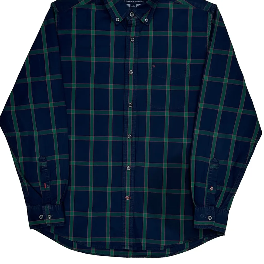 Tommy Hilfiger Checked Shirt - Medium Blue Cotton - Image 5