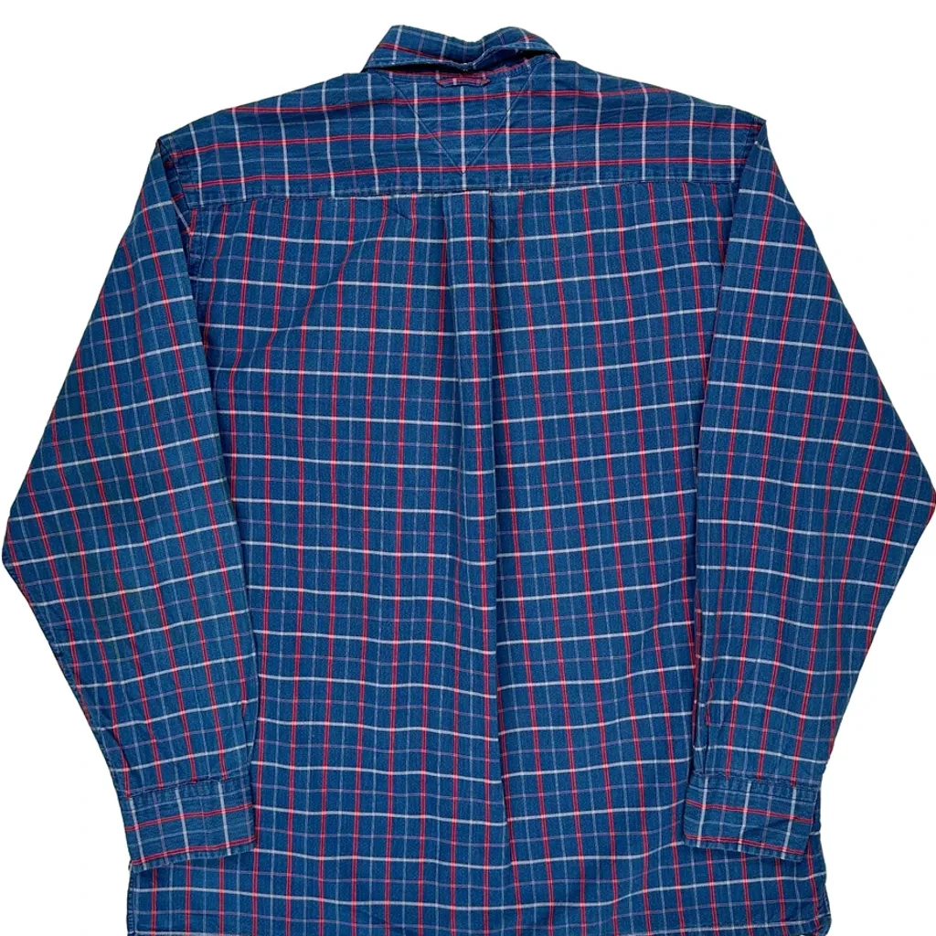 Tommy Hilfiger Checked Shirt - Medium Blue Cotton - Image 6