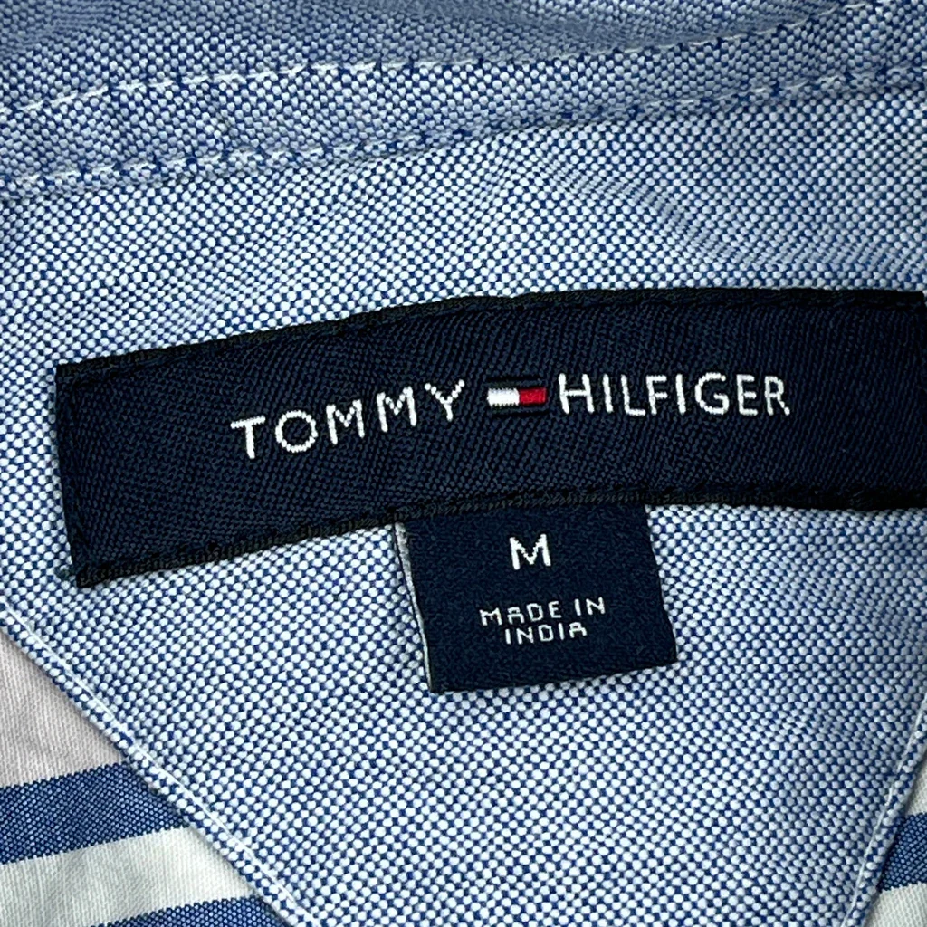 Tommy Hilfiger Striped Shirt - Medium Blue Cotton - Image 3
