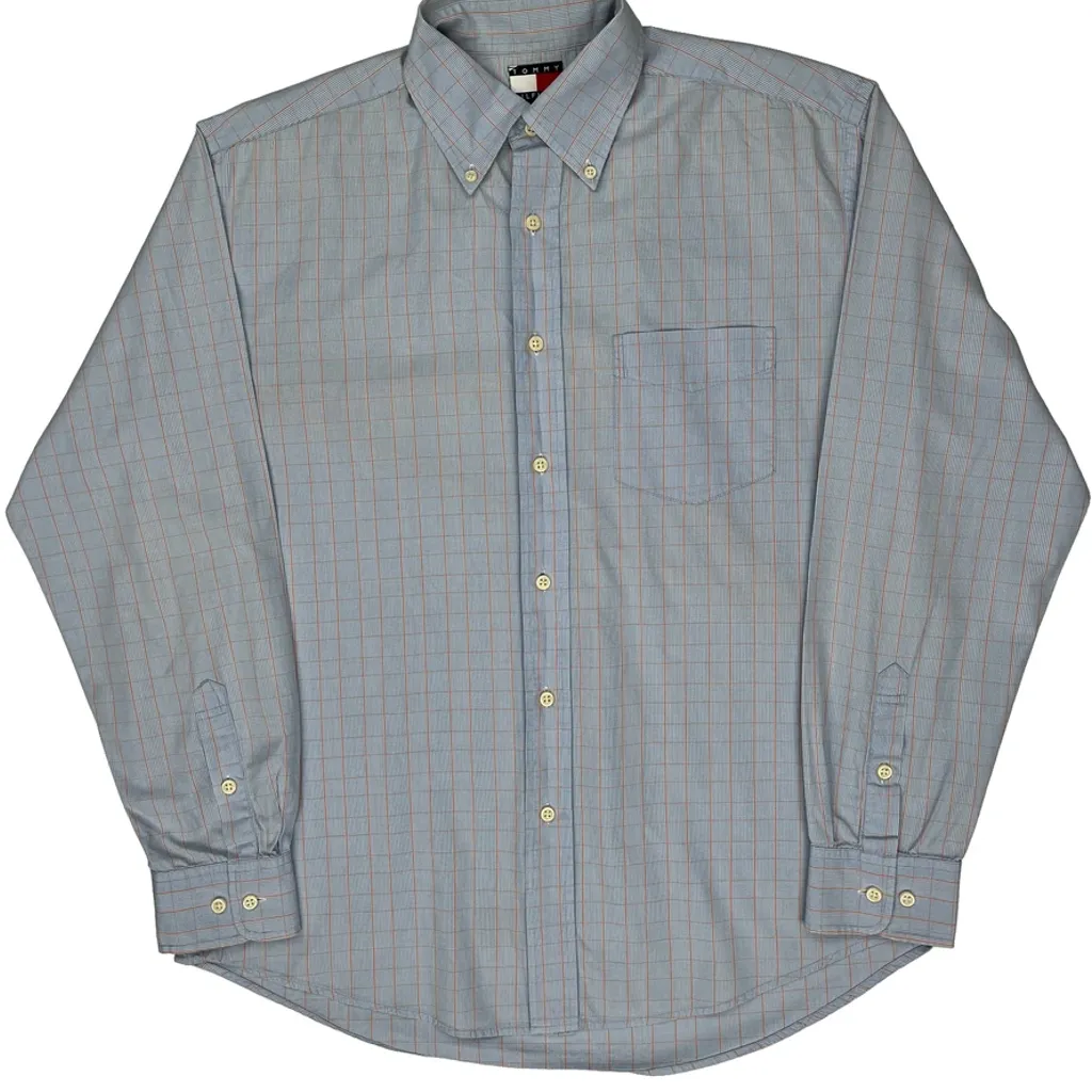 Tommy Hilfiger Checked Shirt - Medium Blue Cotton - Image 4