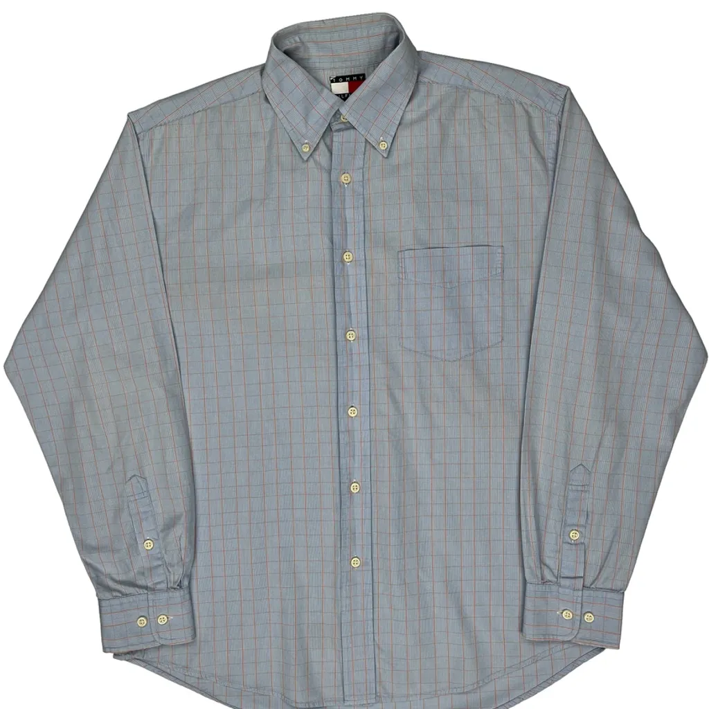 Tommy Hilfiger Checked Shirt - Medium Blue Cotton - Image 5