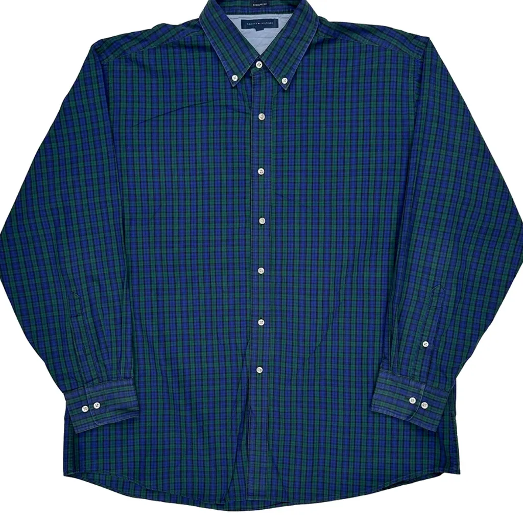 Tommy Hilfiger Checked Shirt - Small Blue Cotton - Image 5