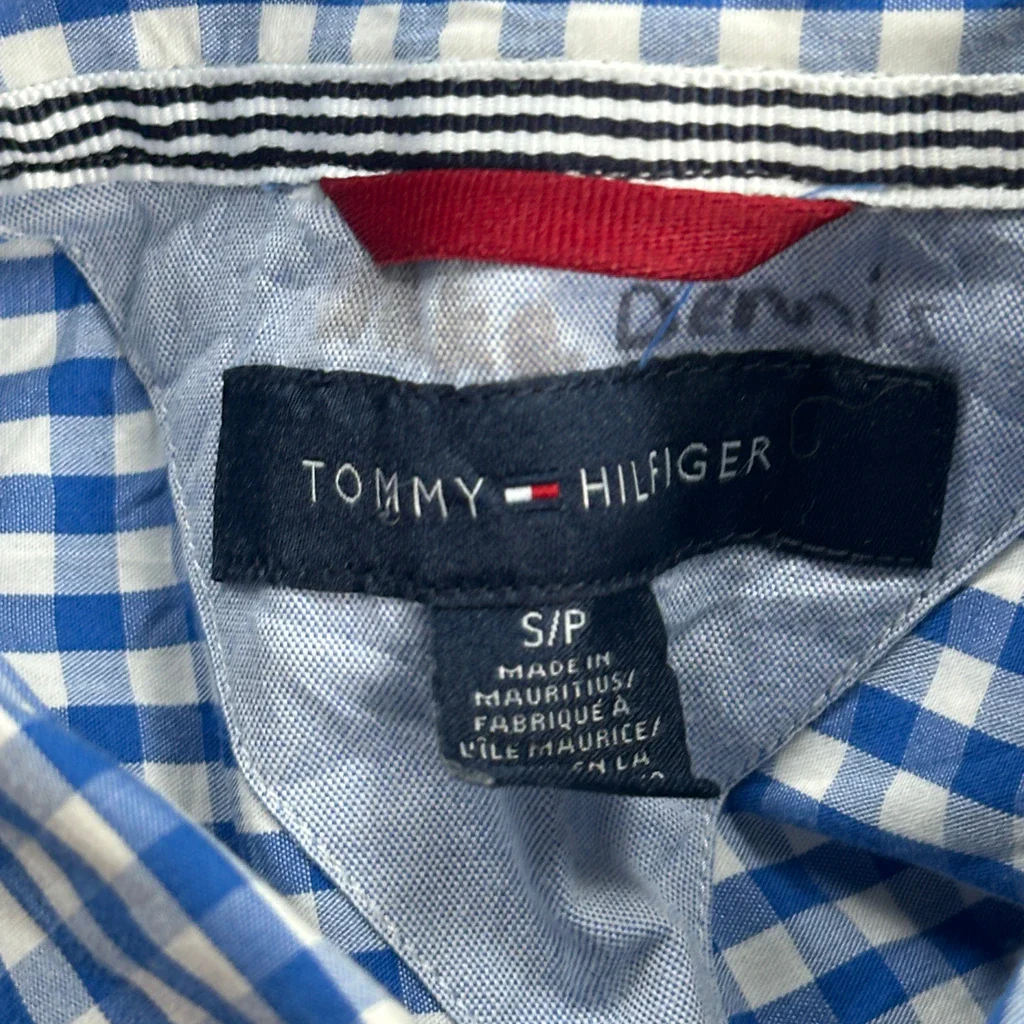 Tommy Hilfiger Checked Shirt - Small Blue Cotton - Image 3
