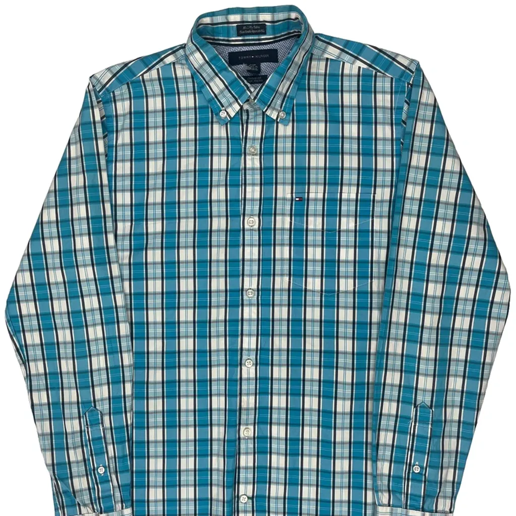 Tommy Hilfiger Checked Shirt - Small Blue Cotton - Image 4