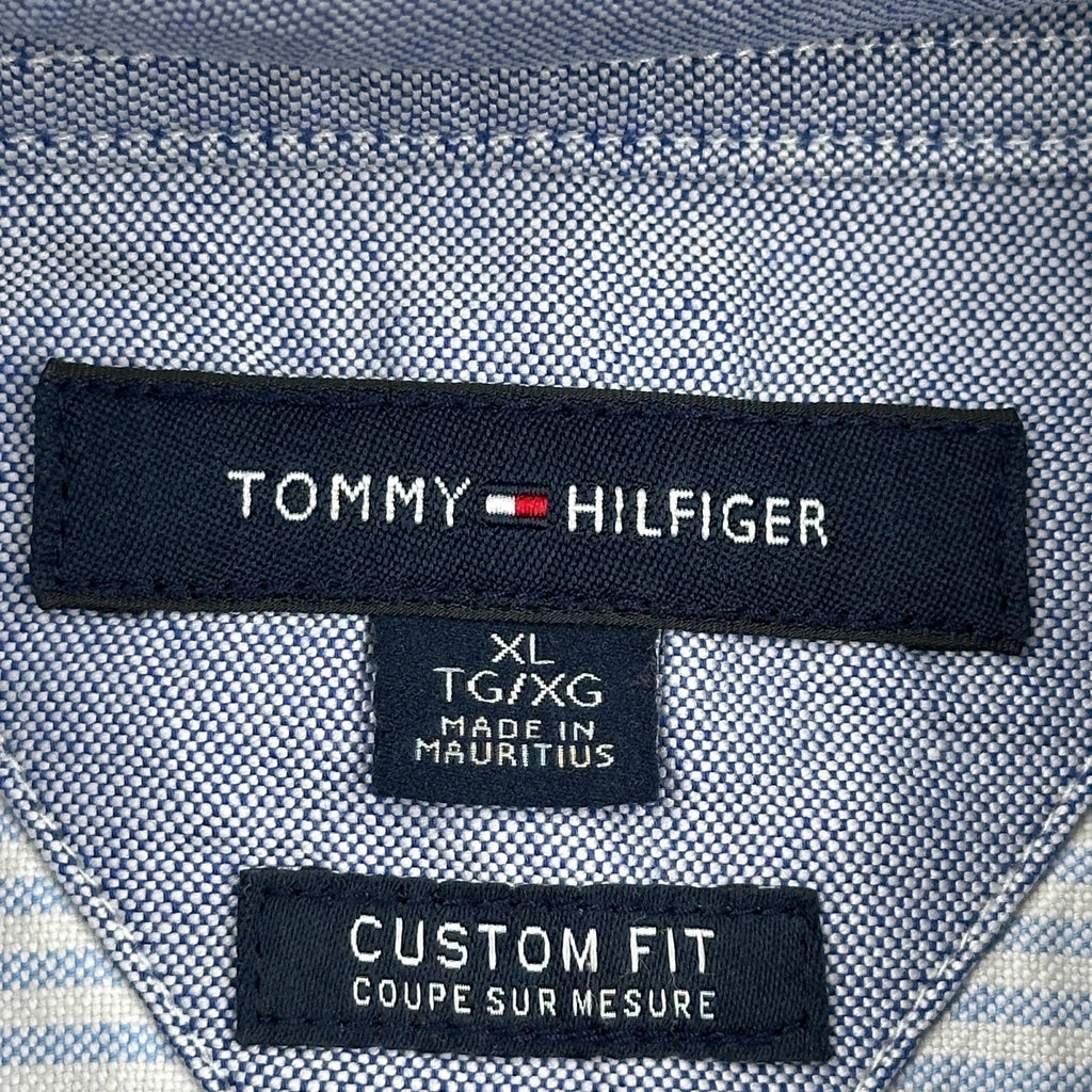 Tommy Hilfiger Striped Shirt - XL Blue Cotton - Image 3