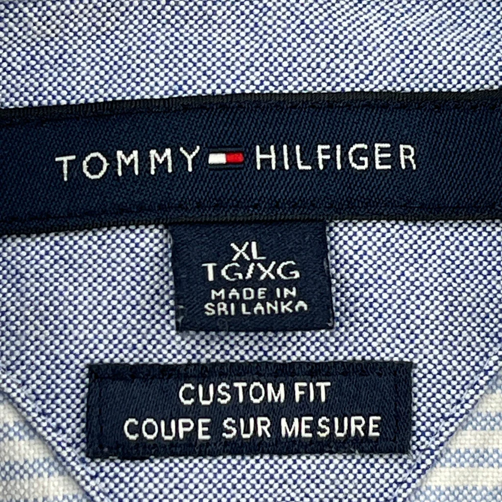 Tommy Hilfiger Striped Shirt - XL Blue Cotton - Image 3