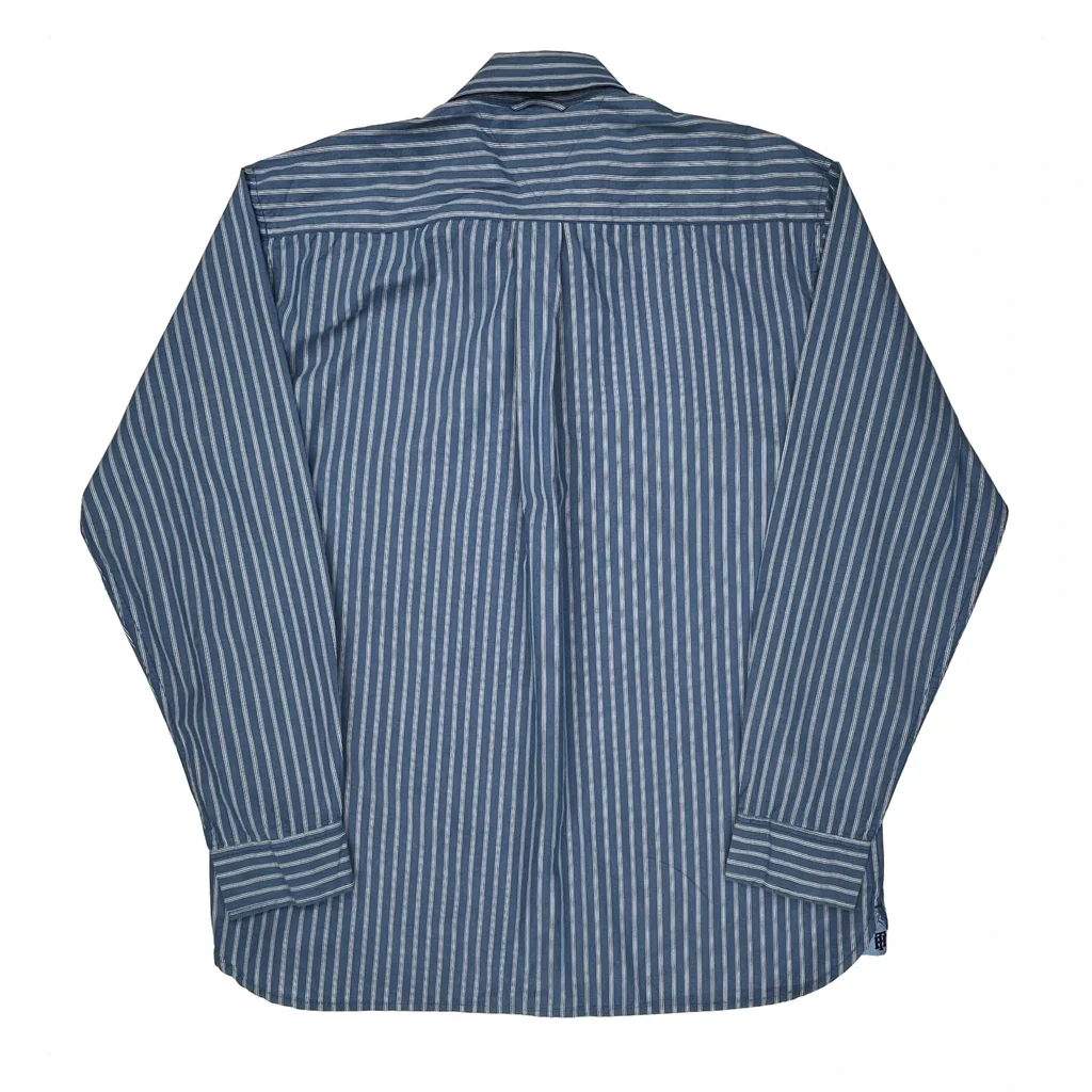 Tommy Hilfiger Striped Shirt - XL Blue Cotton - Image 2