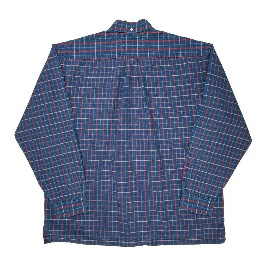 Tommy Hilfiger Checked Shirt - XL Blue Cotton - Image 2