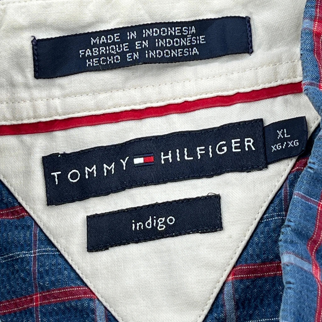 Tommy Hilfiger Checked Shirt - XL Blue Cotton - Image 3