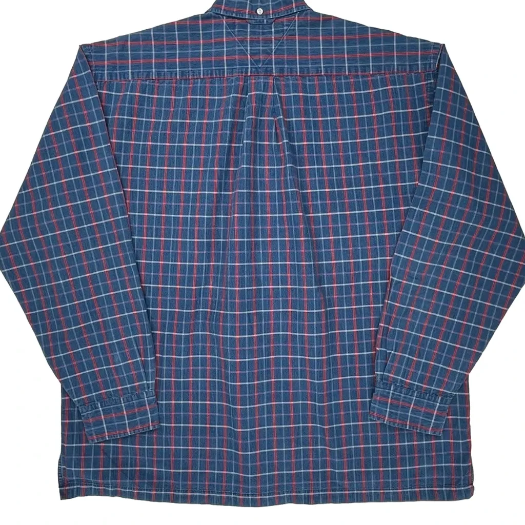 Tommy Hilfiger Checked Shirt - XL Blue Cotton - Image 6