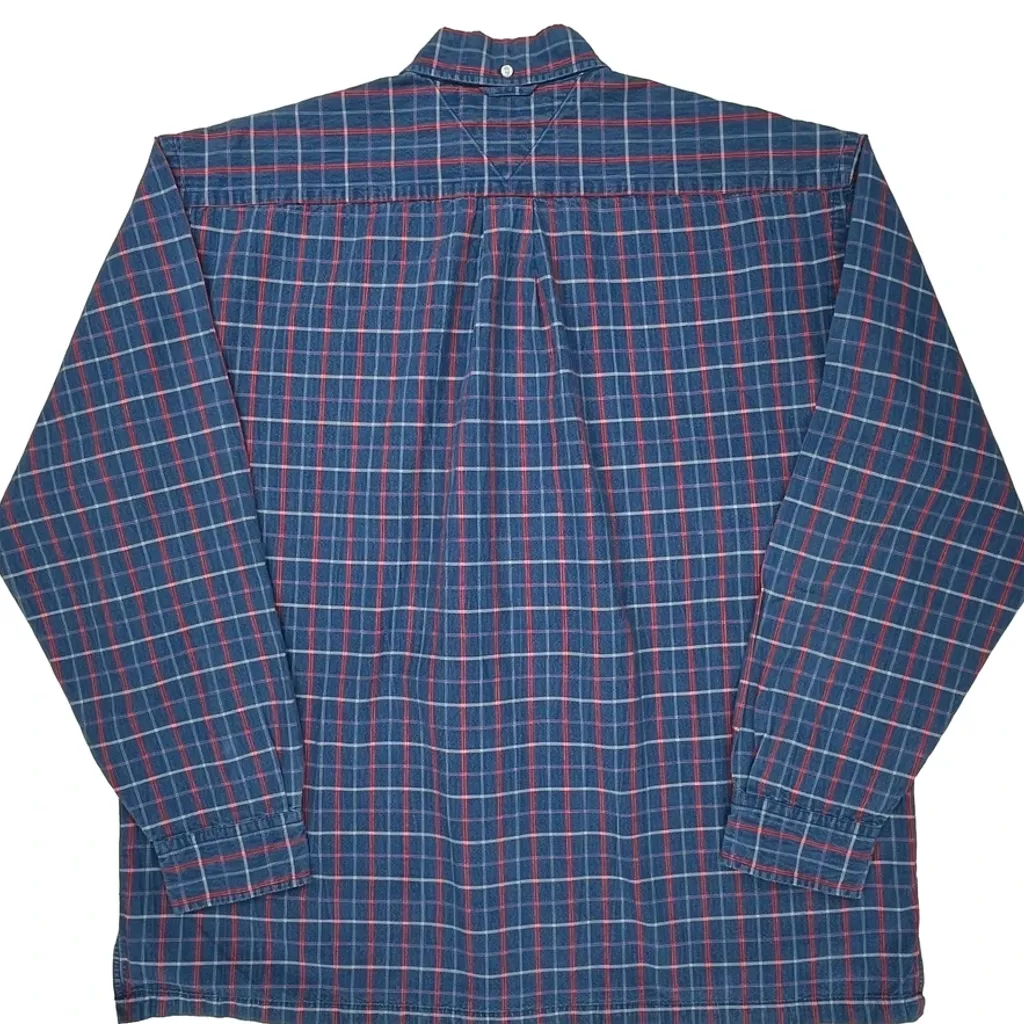 Tommy Hilfiger Checked Shirt - XL Blue Cotton - Image 7