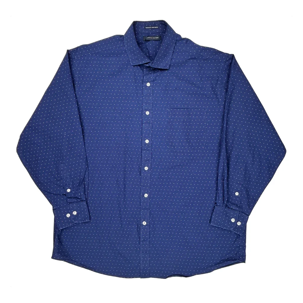 Tommy Hilfiger Polka Dot Shirt - XL Blue Cotton