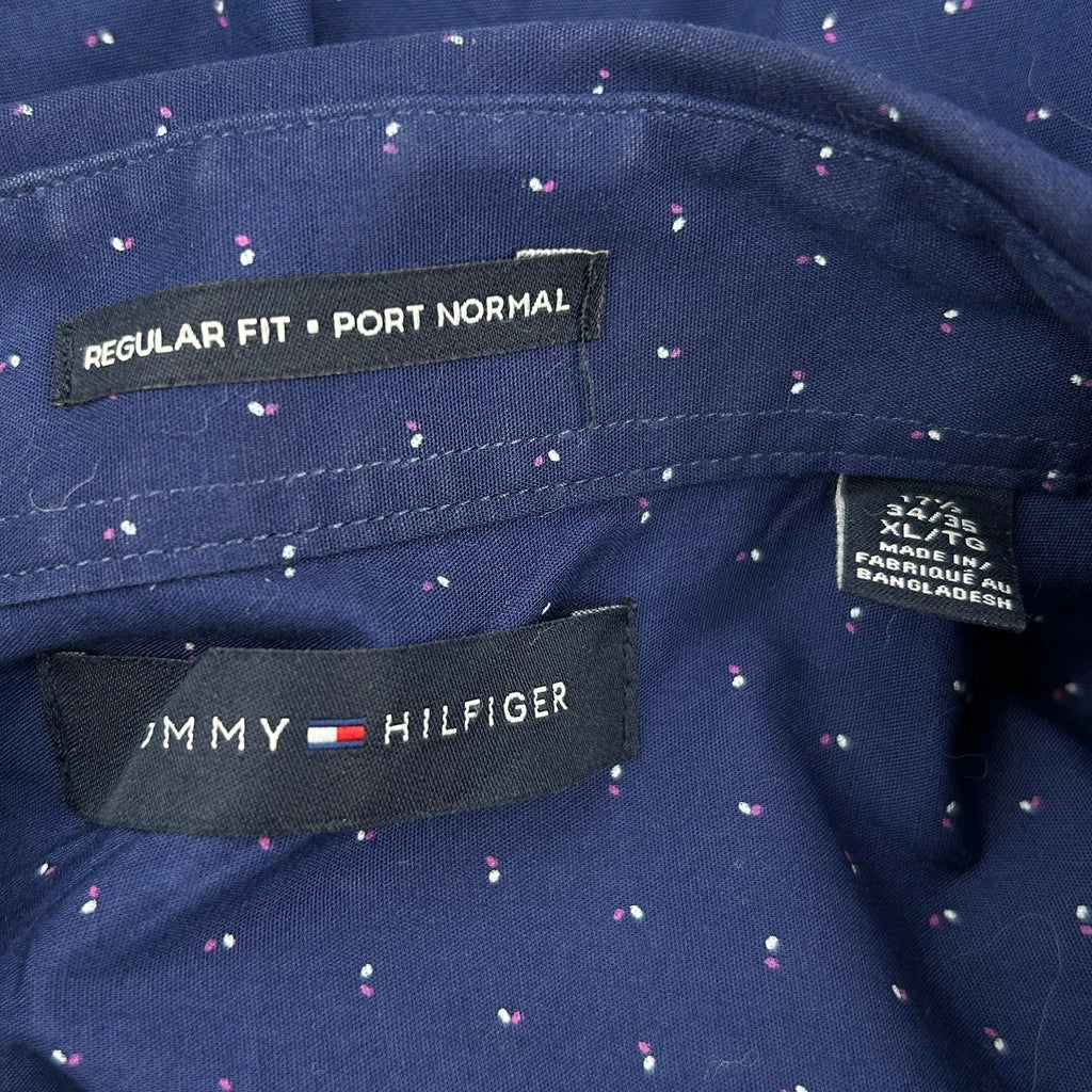 Tommy Hilfiger Polka Dot Shirt - XL Blue Cotton - Image 3