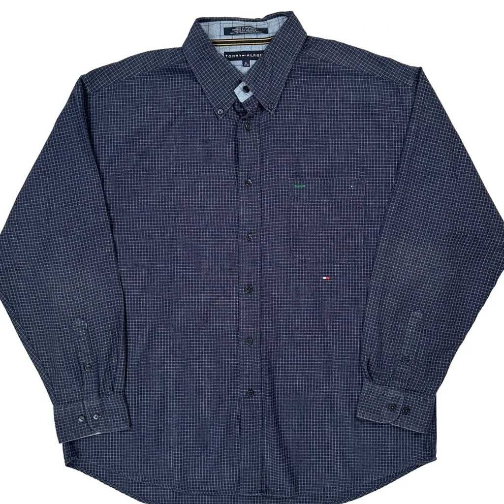 Tommy Hilfiger Checked Shirt - XL Blue Cotton - Image 5
