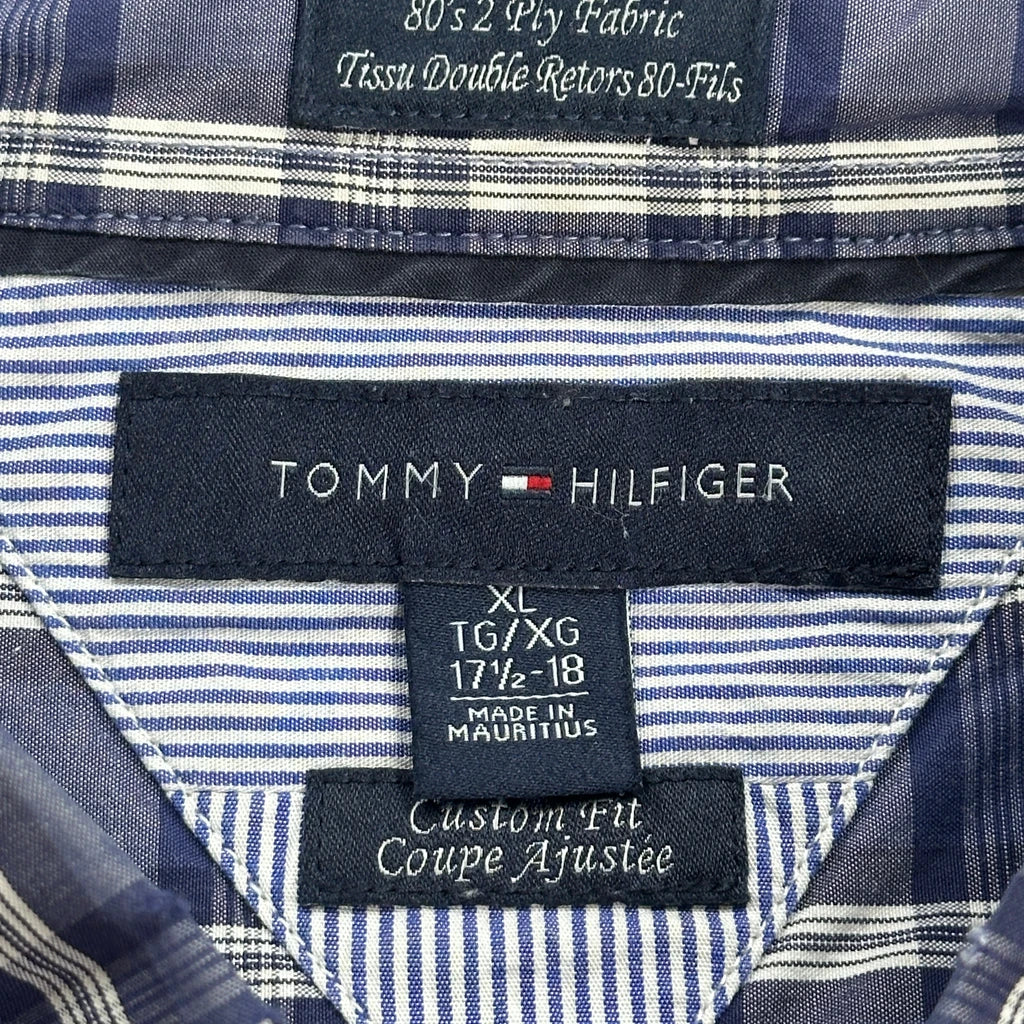 Tommy Hilfiger Checked Shirt - XL Blue Cotton - Image 3