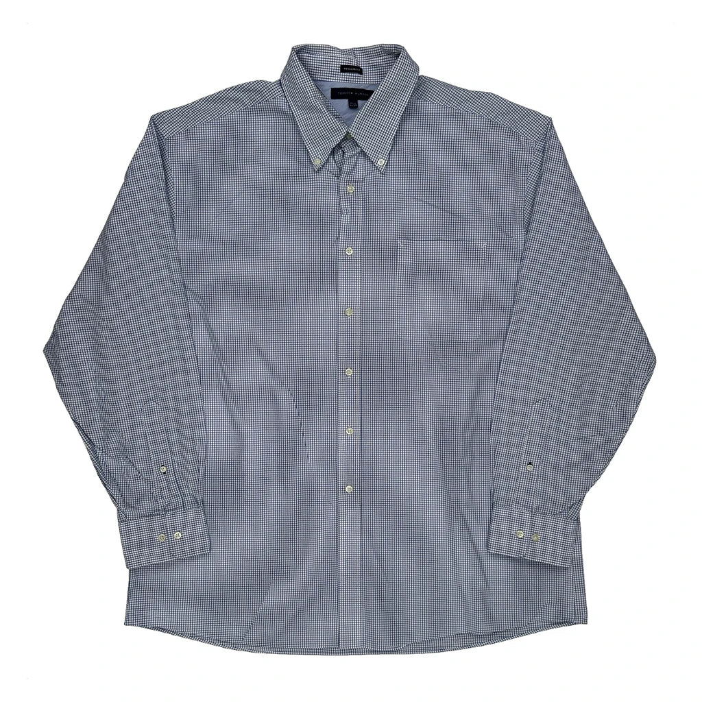 Tommy Hilfiger Checked Shirt - XL Blue Cotton