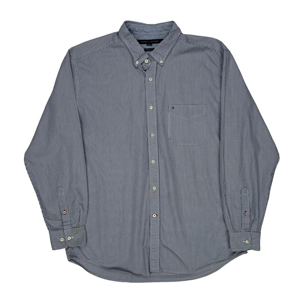 Tommy Hilfiger Striped Shirt - XL Blue Cotton