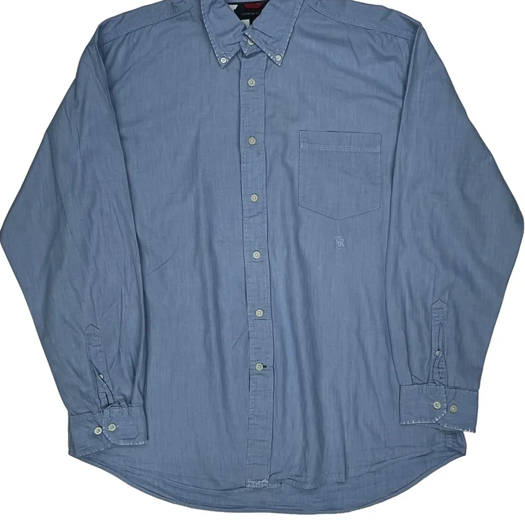 Tommy Hilfiger Shirt - XL Blue Cotton - Image 6
