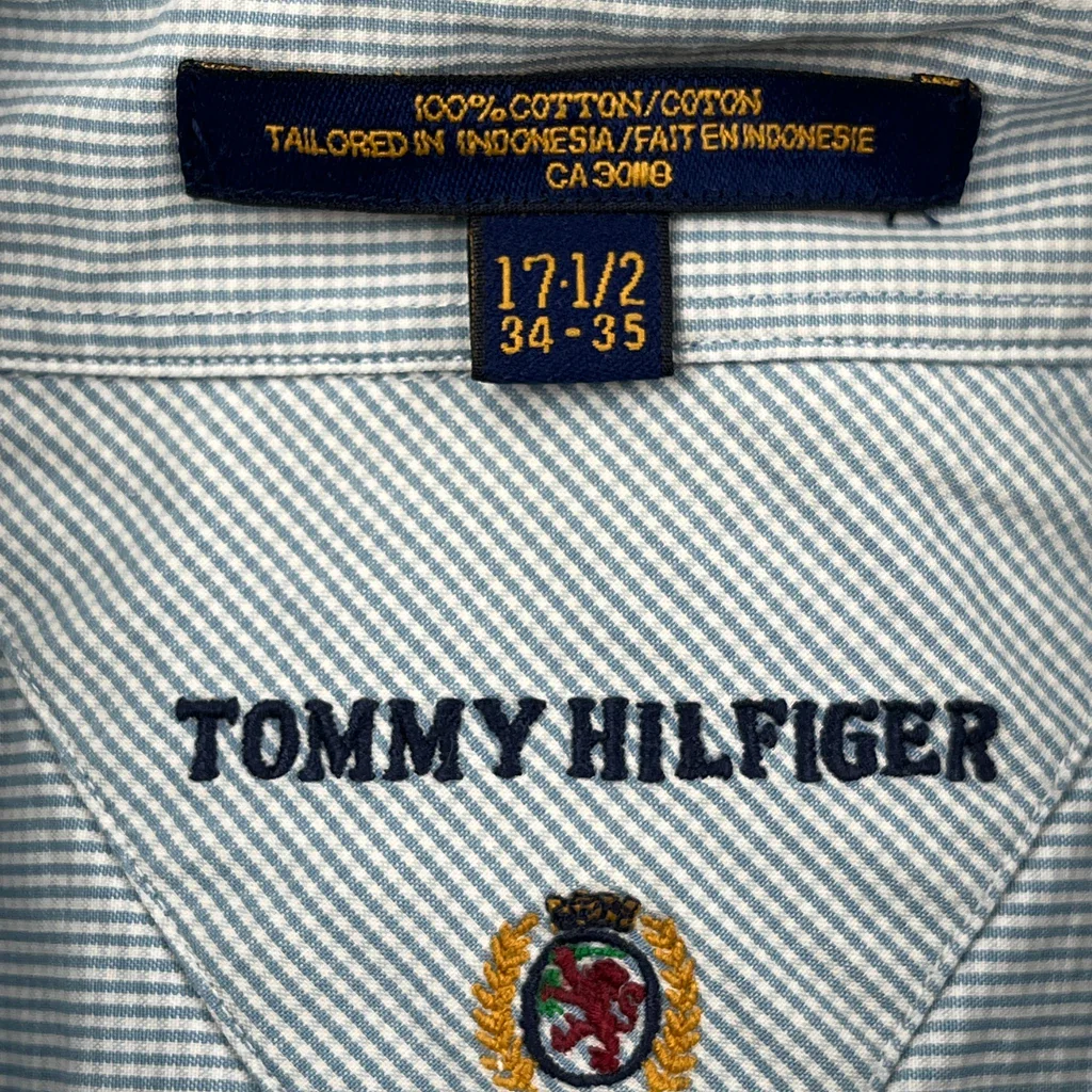 Tommy Hilfiger Shirt - XL Blue Cotton - Image 3