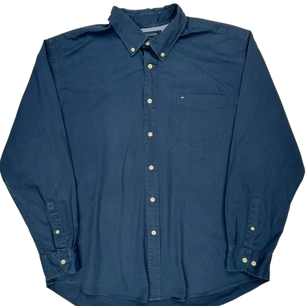 Tommy Hilfiger Shirt - XL Blue Cotton - Image 4